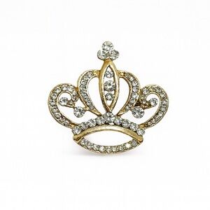 Trendy Gold Crown Brooch